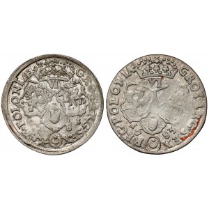 John III Sobieski, Sixth of Bydgoszcz 1681-1683, set (2pcs)