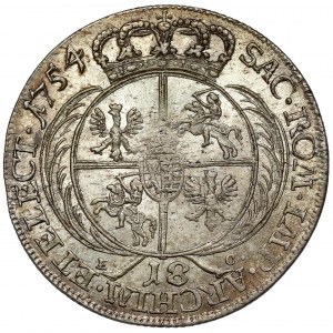 August III Sas, Ort Leipzig 1754 EC - swan neck