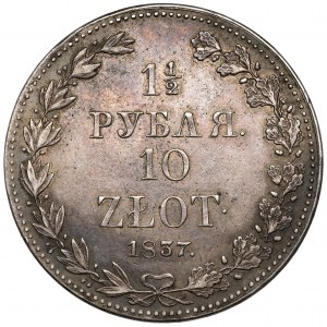 1-1/2 rublu = 10 zlotých 1837 MW, Varšava