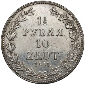 1-1/2 rubľa = 10 zlotých 1841 MW, Varšava