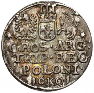 Zygmunt III Waza, Trojak Kraków 1601 - w prawo