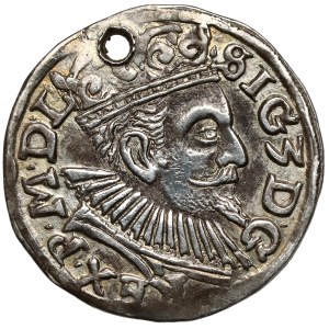 Žigmund III Vaza, Trojak Lublin 1597 - monogram - ILUSTROVANÉ