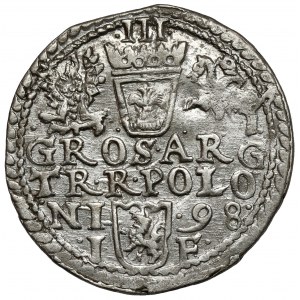 Sigismund III Vasa, Trojak Olkusz 1598 - rare portrait