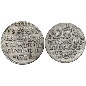 Sigismund III Vasa, Troika Riga 1593 and Krakow 1624 (2pc)