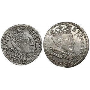 Zikmund III Vasa, Trojka Riga 1594 a Poznaň 1600 (2ks)