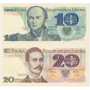 10 i 20 złotych 1982 - A - zestaw (2szt)