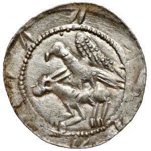 Ladislaus II the Exile, Denarius - Eagle and Hare - Star