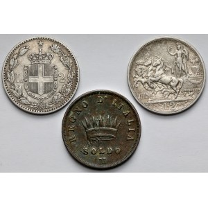 Italy, Soldo - 2 lire 1812-1915, lot (3pcs)