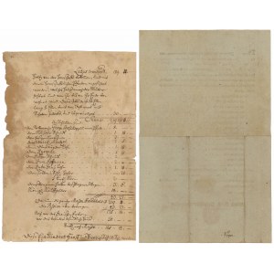 Stare dokumenty z lat 1758 i 1821 (2szt)