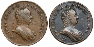 Hungary, Maria Theresa, Poltura 1763-1765, lot (2pcs)
