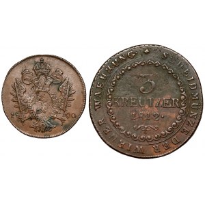 Österreich, 1-3 Kreutzer 1800-1812, Los (2Stk.)