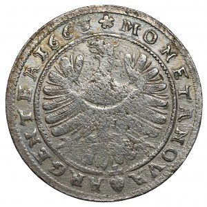 Sliezsko, Ľudovít IV. z Legnice, 15 krajcars 1663, Brzeg