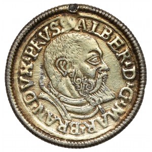 Preußen, Albrecht Hohenzollern, Trojak Königsberg 1538 - gerahmt