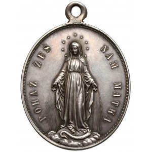 Religious medal, silver - Congregation of the Children of Mary