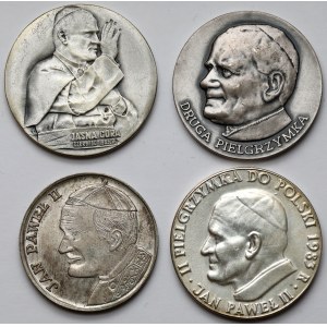 Silver religious medals, set (4pcs)