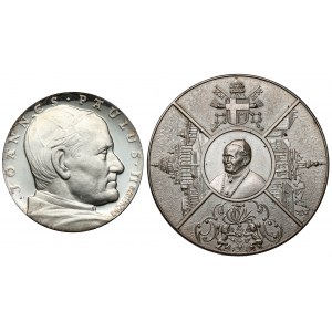 SILBER-Medaillen Johannes Paul II, Satz (2 Stück)