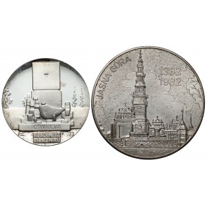 Stříbrné medaile Jan Pavel II, sada (2ks)