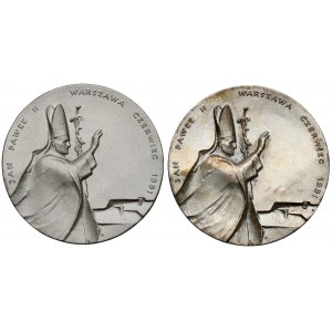 Strieborné medaily Ján Pavol II, sada (2ks)