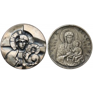 Medale religijne SREBRO, zestaw (2szt)