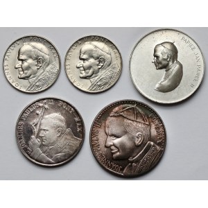 John Paul II medals, set (5pcs)