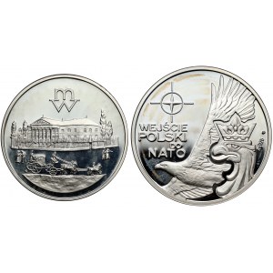Strieborné medaily - vstup Poľska do NATO a Varšavská mincovňa