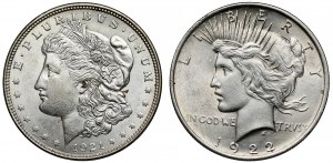 USA, Dollar 1921-1922, lot (2pcs)