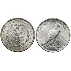 USA, dolár 1921-1922, partia (2ks)