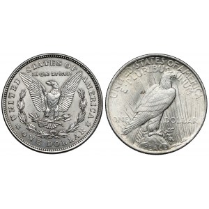 USA, dolár 1921-1923, partia (2ks)