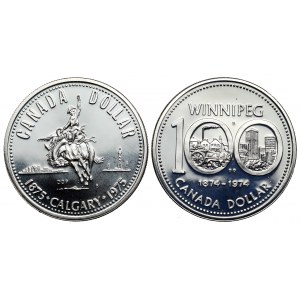 Kanada, dolar 1974-1975, šarže (2ks)