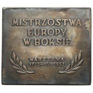 Plakieta, Mistrzostwa Europy w Boksie, Warszawa 1953