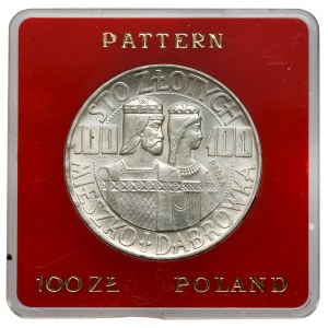 Muster SILBER 100 Gold 1966 Mieszko und Dąbrówka - Halbfiguren