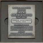 Plakieta, Muzeum Mazowieckie w Płocku, 50 lat Kolekcji Secesji, 2017