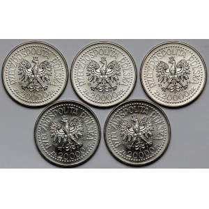 20 000 zlotých 1994 Národná mincovňa, sada (5ks)