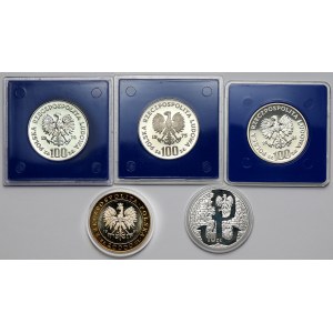 10 - 20.000 złotych 1975-2004 - lustrzanki (5szt)