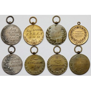 Award medals - an interesting set of different, engraved ones (8pcs)