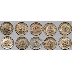 10 groszy 1949 CuNi, zestaw (10szt)