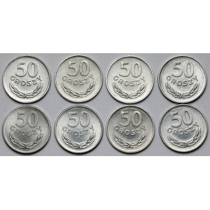50 grošov 1970-1971 - mincovňa (8 ks)