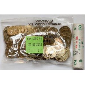 Roll of 2 pennies 1991 and bag of 5 pennies 2013 MW (2pc)