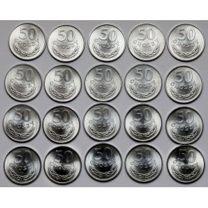 50 Pfennige 1975-1976, Satz (20 Stück)