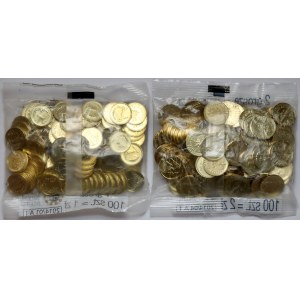 Worki mennicze 1 grosz 2013 i 2 grosze 2014 Royal Mint (2szt)