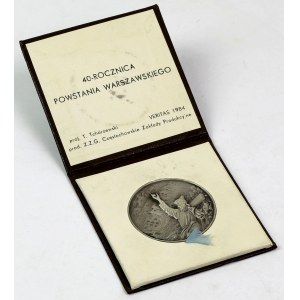 Medal SREBRO, 40. rocznica Powstania Warszawskiego 1984