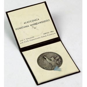 SILBERNE Medaille, 40. Jahrestag des Warschauer Aufstands 1984