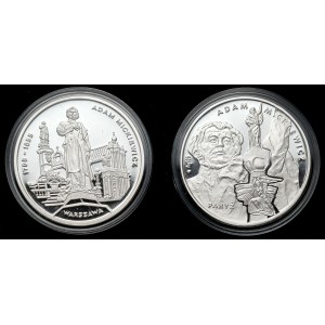 SILBERNE Medaillen - 200. Jahrestag der Geburt von Adam Mickiewicz (2 Stück)