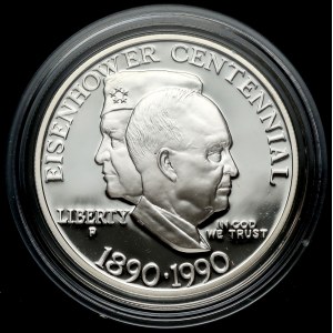 USA, Dollar 1990 - Eisenhower-Hundertjahrfeier