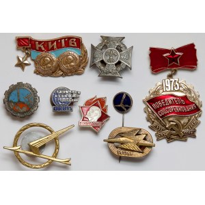 PRL and USSR, badge and pin set (9pcs)