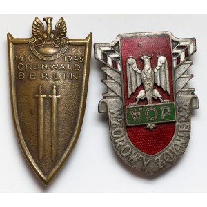 PRL, Odznaka Grunwaldzka i Odznaka Wzorowy Żołnierz, zestaw (2szt)