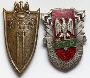 PRL, Grunwald Badge and Model Soldier Badge, set (2pcs)