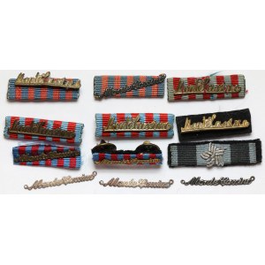 PSZnZ, Monte Cassino Cross Ribbons and Wound Badge, set (12pcs)