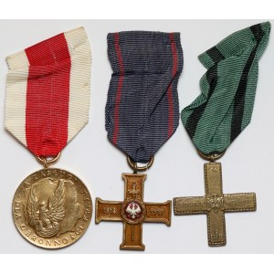 Polská lidová republika, sada medailí (3 ks)