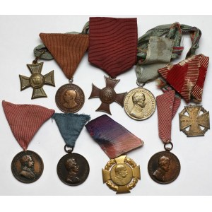 Österreich-Ungarn - Medaillensatz und Orden (9 Teile)